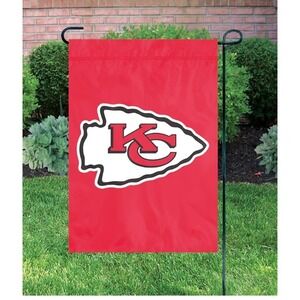 NFL Kansas City Chiefs Garden Flag Applique Embroidered Weather Resistant Nylon